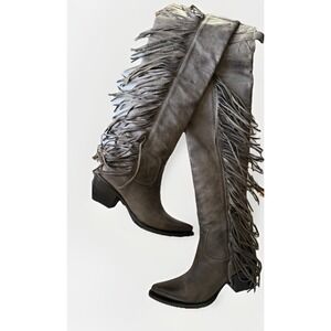 Authentic ASH Butch Over-The-Knee Fringe Leather BootsSize EU 36.5 (US 6)